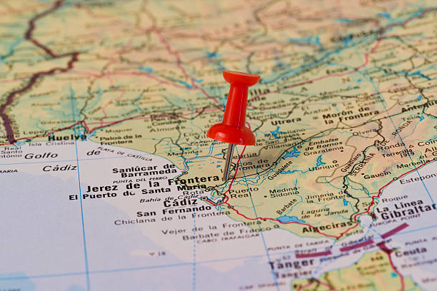 istock Jerez de la Frontera Marked With Red Pushpin on Map 476895415