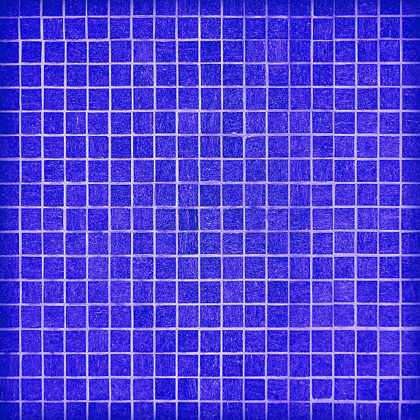 стены и пол мозаикой в лазурный голубой - macro construction building activity roof tile стоковые фото и изображения