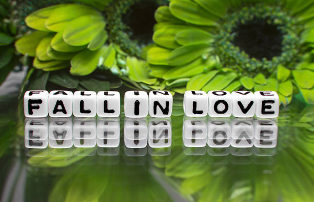 Green and yellow them for fall in love message