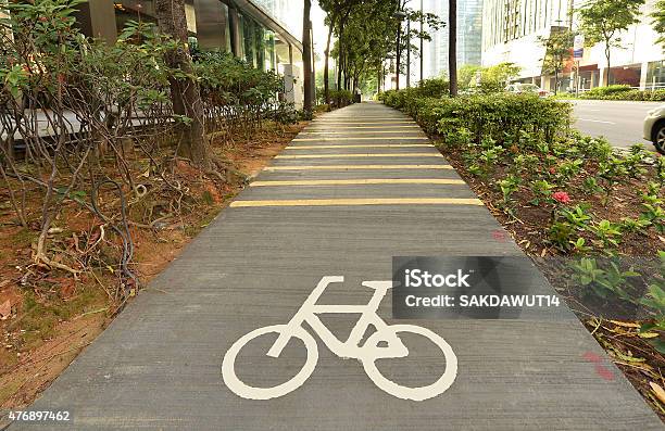 Bicycle Path Stock Photo - Download Image Now - 2015, Activity, Bicycle Lane