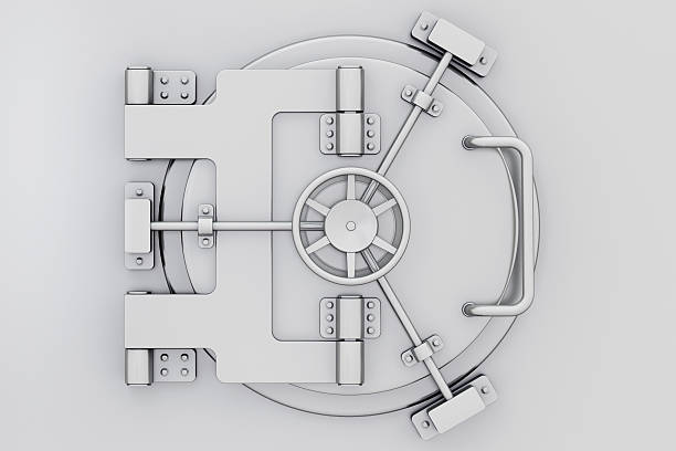 istock Metallic bank vault door 476897584