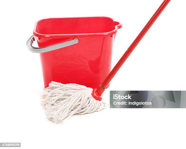 Red Bucket With Cleaning Mop Stock Photo - Download Image Now - Domestic  Life, Equipment, Flooring - iStock
