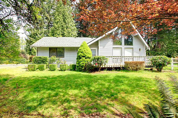 istock Countryside house with wooden deck 476899743