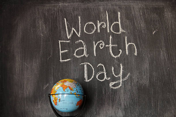 istock World Earth Day theme on blackboard 476901245