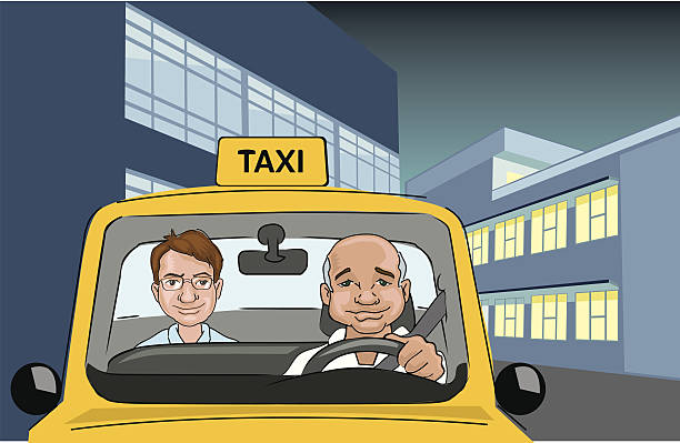 ilustraciones, imágenes clip art, dibujos animados e iconos de stock de taxista - back seat illustrations