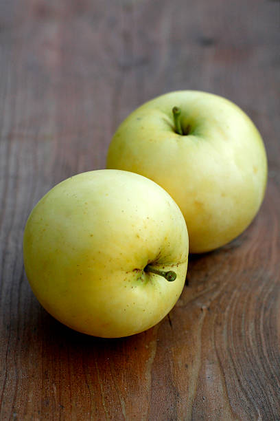 Yellow apples stock photo