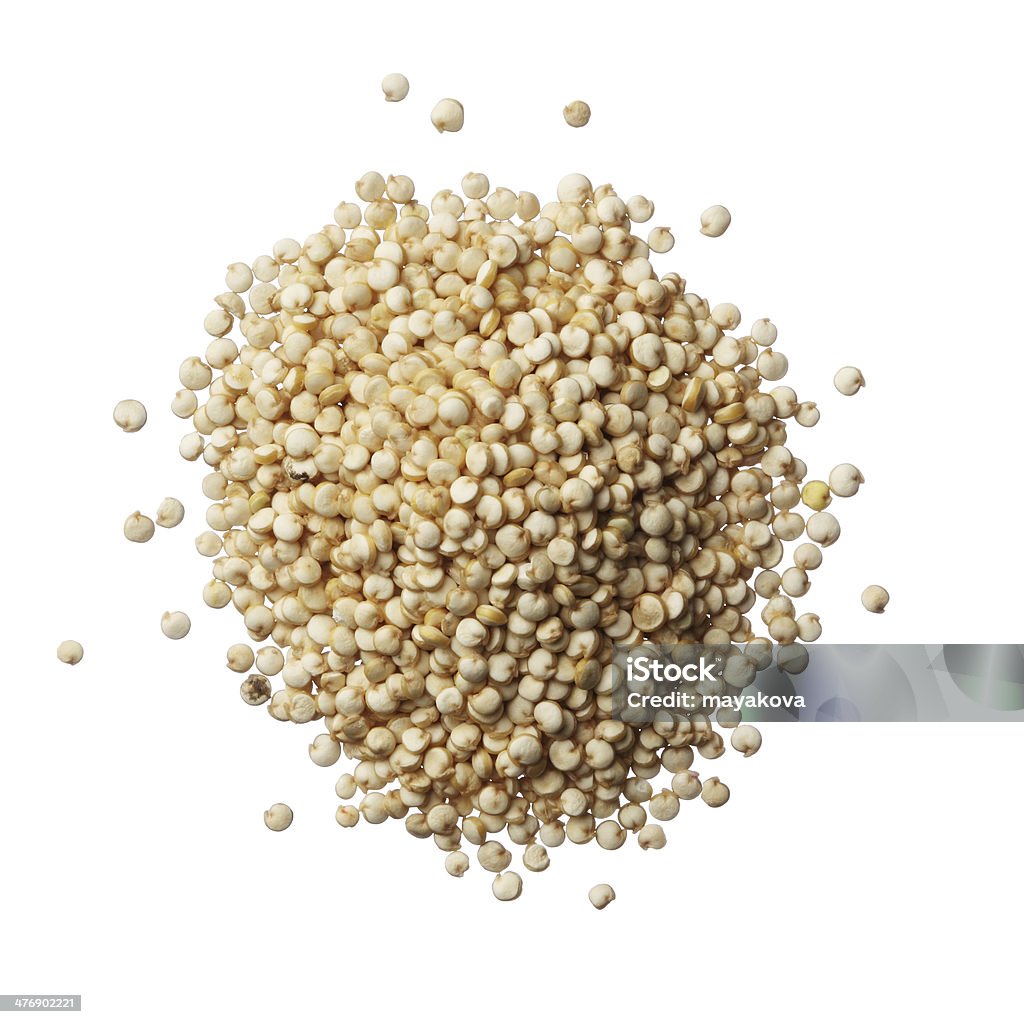 Pile of quinoa grain isolated on a white background Quinoa Stock Photo