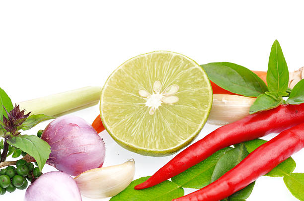 istock Fresh herbs and spices isolated on white background 476902754