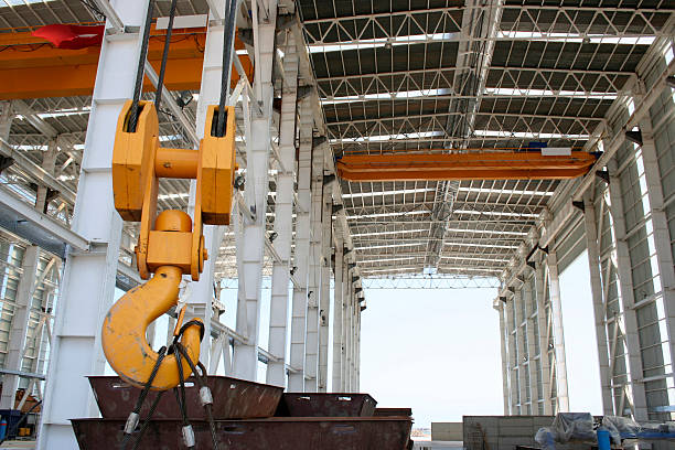 크레인 - pulley hook crane construction 뉴스 사진 이미지