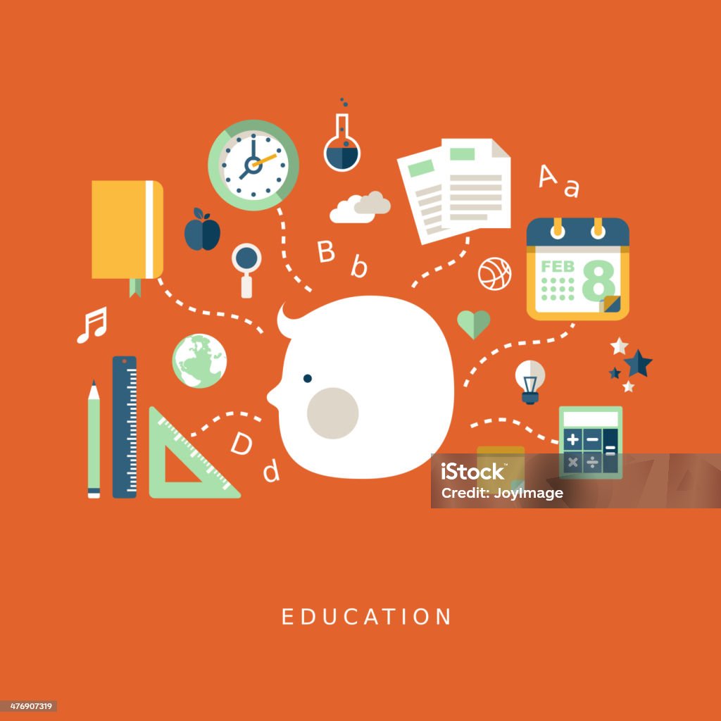 flat design concept of education modern flat design style concept of education Education stock vector