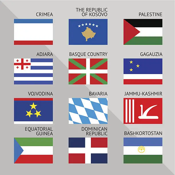 Vector illustration of Flags of world 18