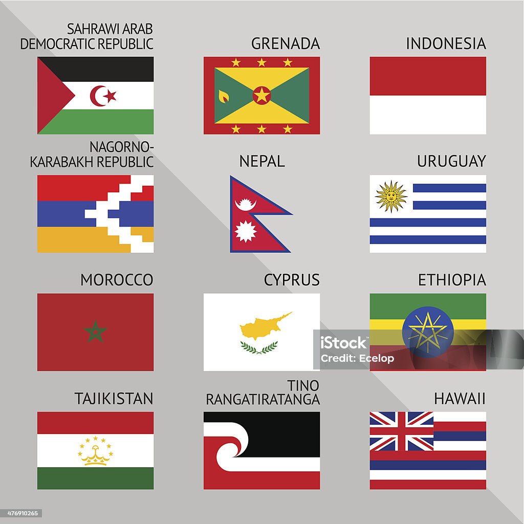 Bandeiras do mundo 15 - Vetor de Autoridade royalty-free