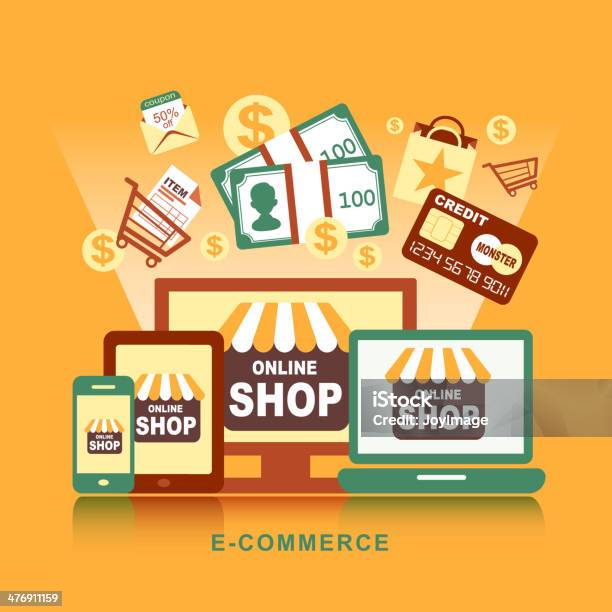 Flat Design Concept With Icons Of Ecommerce Ideas Symbol Stock Illustration - Download Image Now