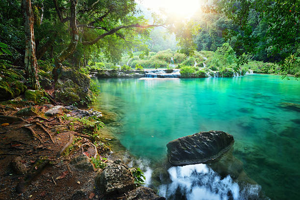 istock Cascades National Park in Guatemala Semuc Champey at sunset. 476912033