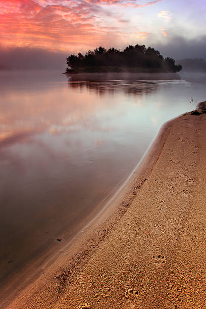 Sunrise on the edge stock photo