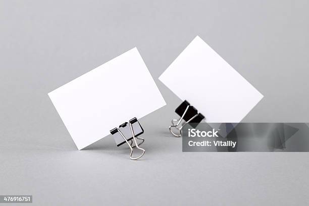 Business Cards Stock Photo - Download Image Now - Artificial, Binder Clip, Black Color