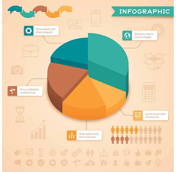 Vector illustration of Pie Chart Infographic