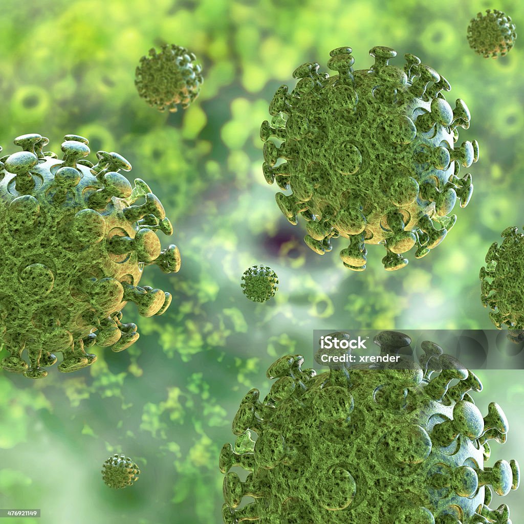Coronavirus - 3d rendered illustration Bacterium Stock Photo