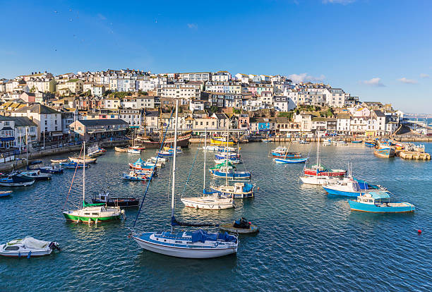 Brixham in South Devon The fishing port of Brixham Devon stock pictures, royalty-free photos & images