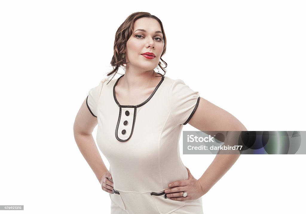 Bela plus tamanho mulher posando - Foto de stock de Adulto royalty-free