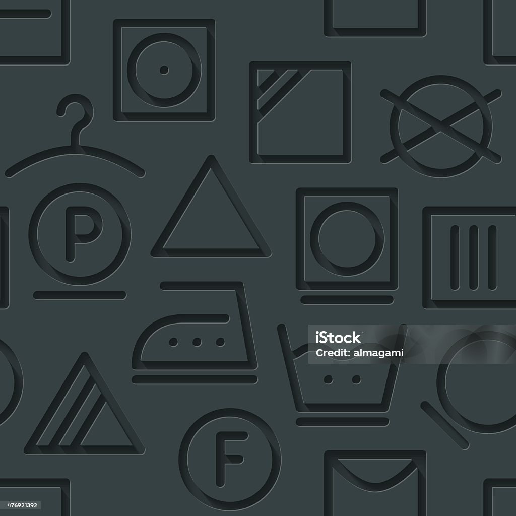 Laundry Background Vector Laundry Dark Seamless Vector Background With 3d Effect Stock ...