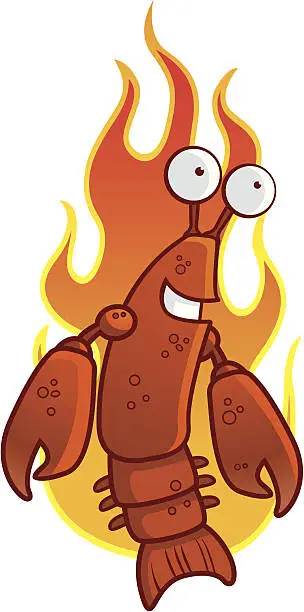 Vector illustration of Spicy Crawfish