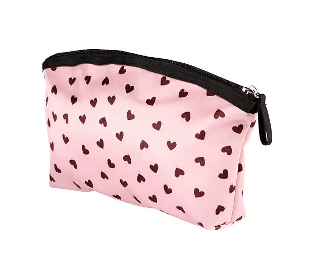 Photo of Pink textile cosmetic case