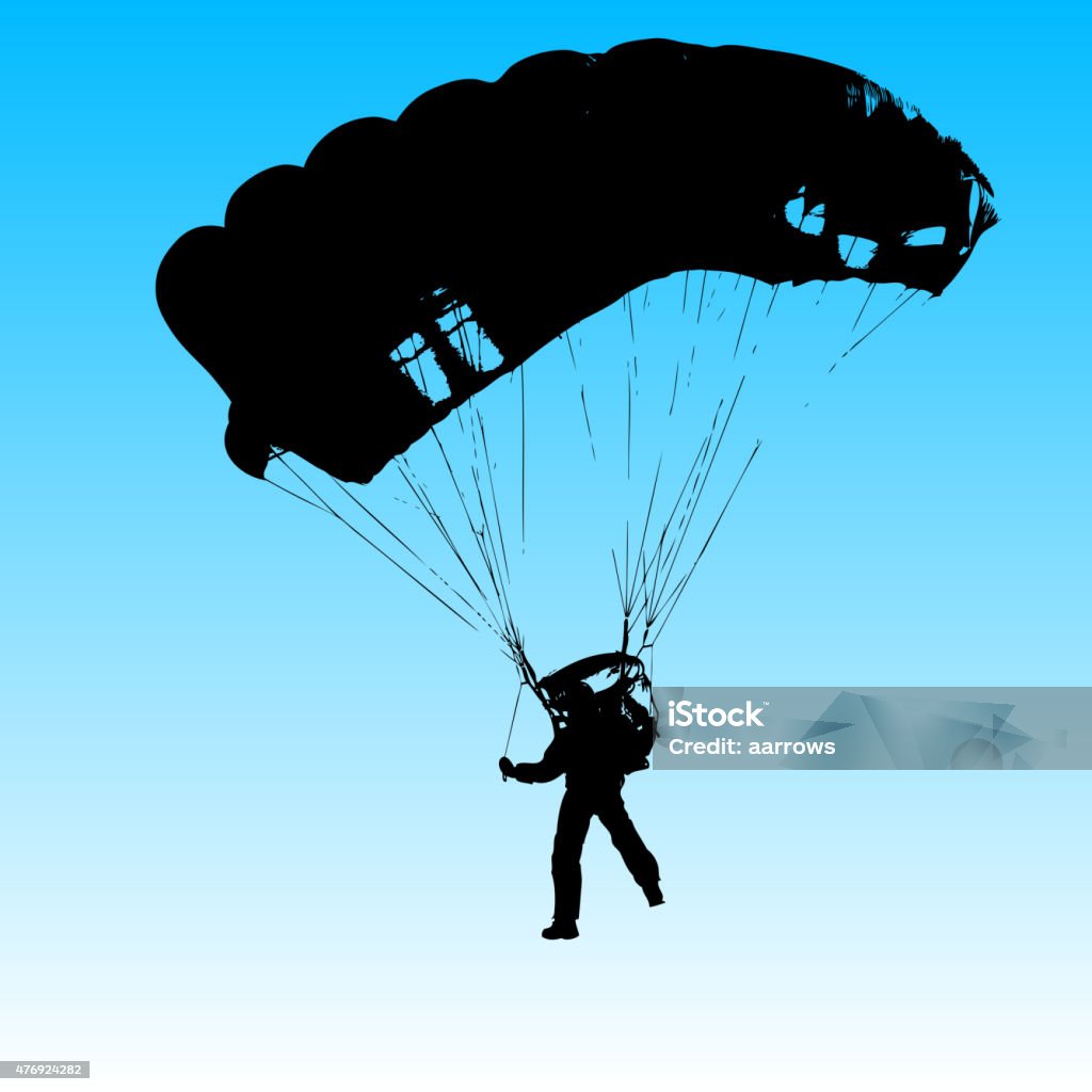 Parachutist Jumper in the helmet Parachutist Jumper in the helmet after the jump. Vector illustration. 2015 stock vector