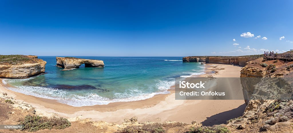 Great Ocean Road Nature and Landscape, Victoria State, Australia Panoramic picture of The Great Ocean Road, Victoria, Australia on a nice day with clear blue sky. Melbourne - Australia Stock Photo