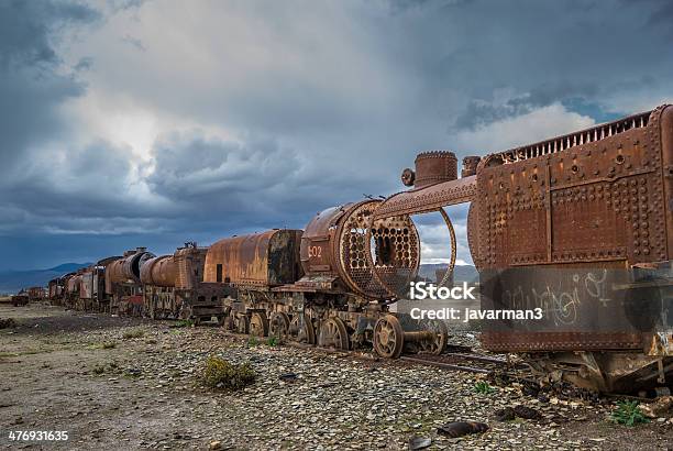 Train Cemetery Uyuni Bolivia Stock Photo - Download Image Now - Abandoned, Altiplano, Antique