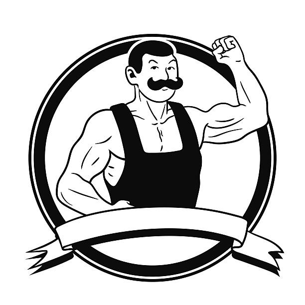 ilustrações, clipart, desenhos animados e ícones de strongman - circus strongman men muscular build