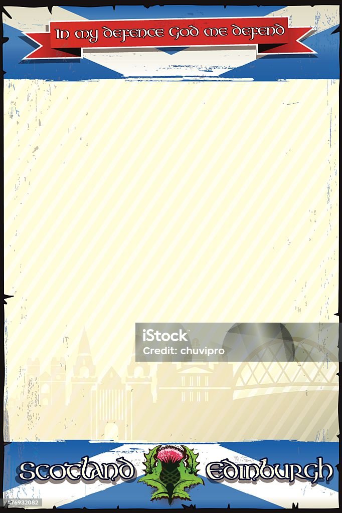 SCOTLAND vertical grunge background with national landmarks SCOTLAND vertical grunge background with national landmarks. The Size of illustration is 300x200 mm. Eps 10. Vertical orientation. This file contains transparency effects, gradient fills. 2015 stock vector
