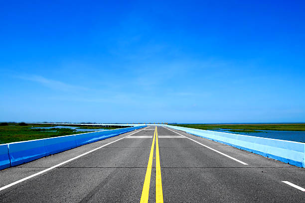 istock Empty road and the yellow traffic lines. 476935308
