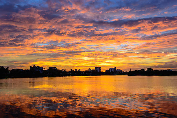 istock beautiful sunset at lake side 476936496