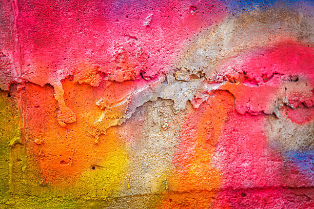 pintura de pared - abstract art painted image surrounding wall fotografías e imágenes de stock