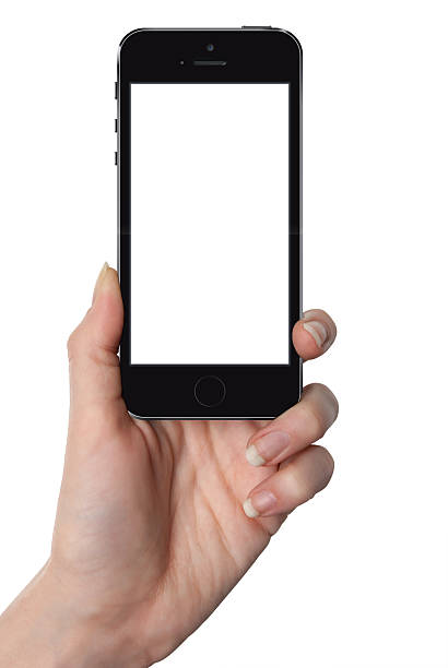 istock Isolated female hand holding smart phone 476944223