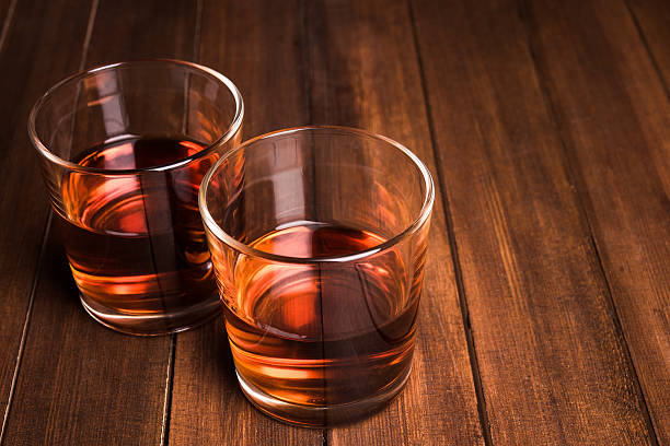 Glasses of whiskey