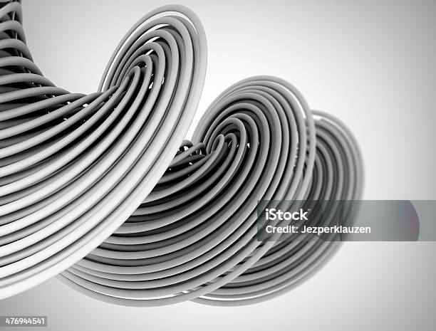 Abstract 3d Shape Illustration Stock Photo - Download Image Now - Sculpture, Abstract, Metal