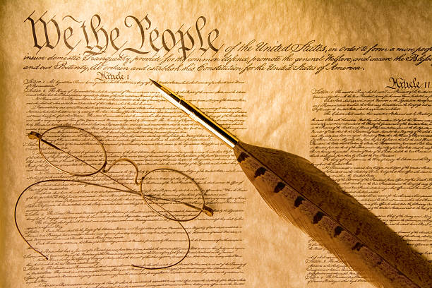 us verfassung - constitution us constitution quill pen history stock-fotos und bilder