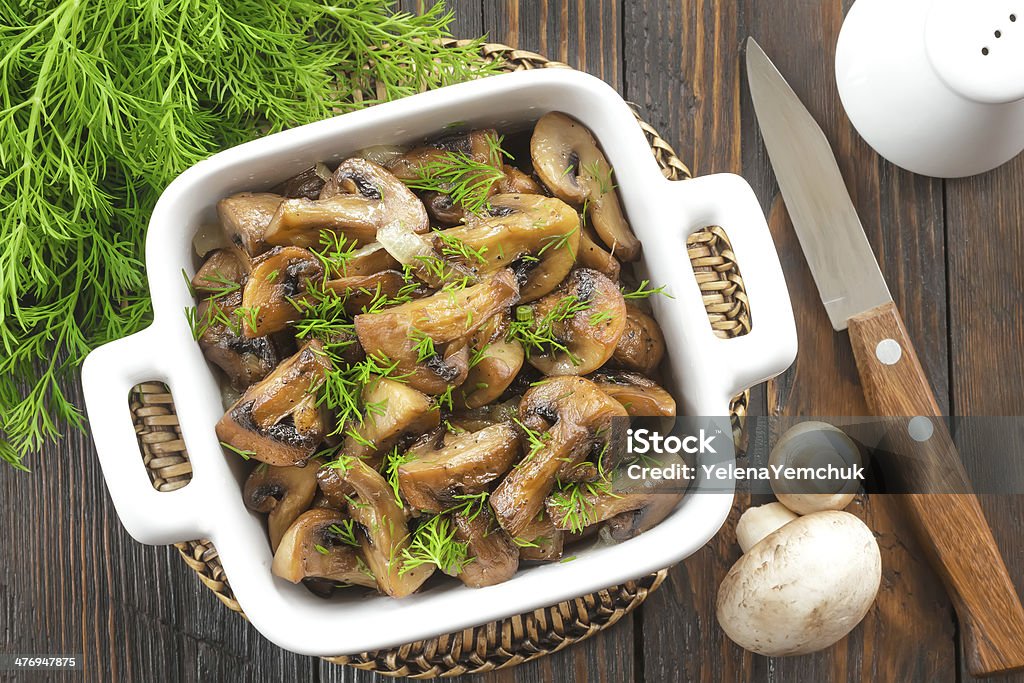 Fried mushrooms Edible Mushroom Stock Photo