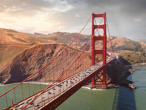 Aerial view of the Golden Gate Bridge. See other photos from USA: 