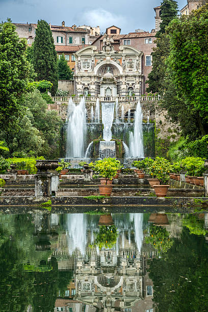 fontane di villa d'este, italia - lazio foto e immagini stock