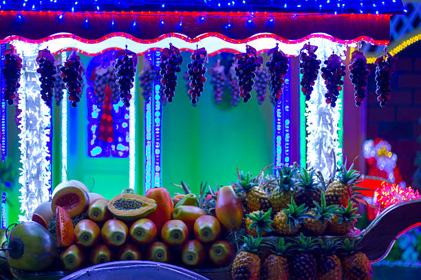 Plastic fruit at Christmas