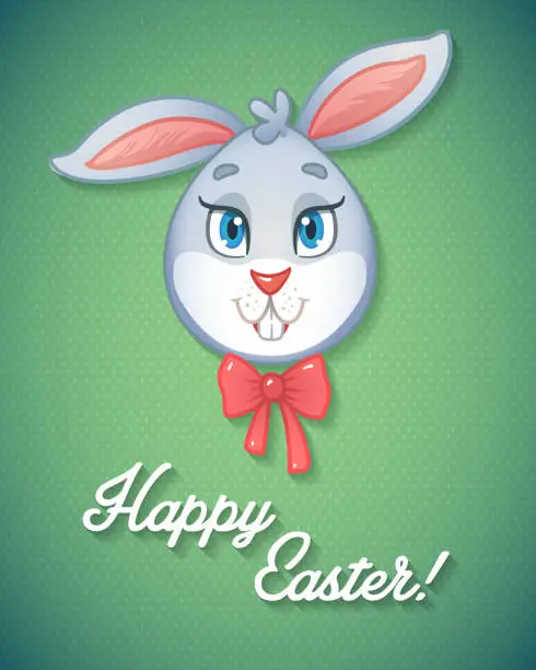 Vector illustration of Easter Bunny card in vector format.