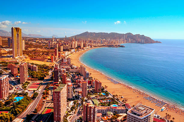 aerial view of Benidorm, Spain