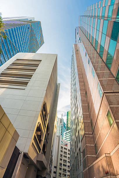 istock Modern glass city buildings during sunny day. 476961592