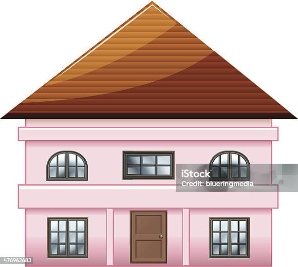 Single Detached Pink House Stock Illustration - Download Image Now - Architect, Architecture, Backgrounds