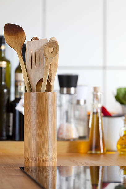 istock View of a Cooking Spoon rack in the foreground 476963279