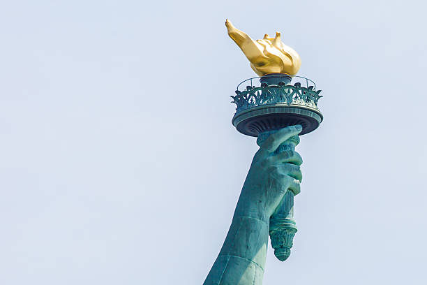 Statue of Liberty torch View on Statue of Liberty's torch statue of liberty new york city photos stock pictures, royalty-free photos & images