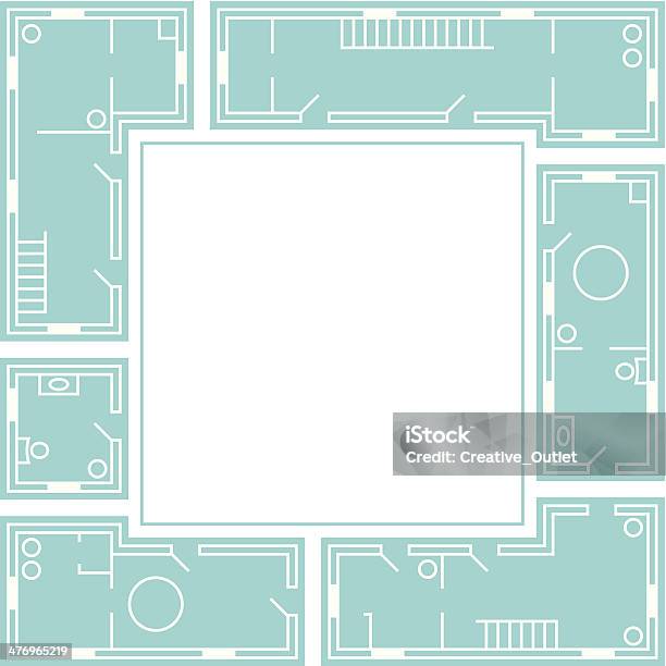 Blue Rant Layout Frame Blueprints Frame C Stock Illustration - Download Image Now - Blueprint ...